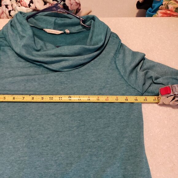 Soft Surroundings Evening Stroll Cowl Neck Pullover Asymmetrical Sweater SZ L - Picture 10 of 12